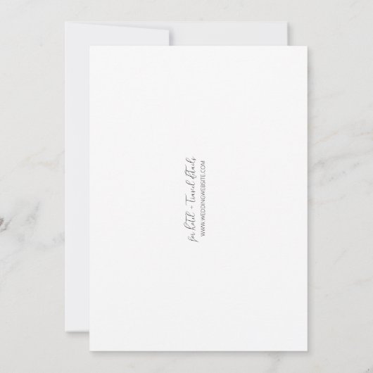 Bloom · Romantisch Modern Floral · Elegant Script Save The Date (Achterkant)