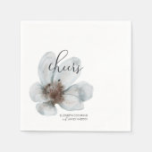 Bloom · Romantisch Modern Floral · Elegant Script Servet (Voorkant)