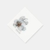 Bloom · Romantisch Modern Floral · Elegant Script Servet (Hoek)