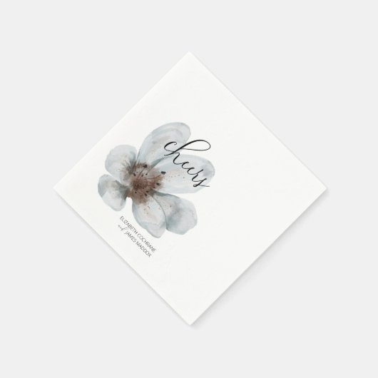 Bloom · Romantisch Modern Floral · Elegant Script Servet (Hoek)