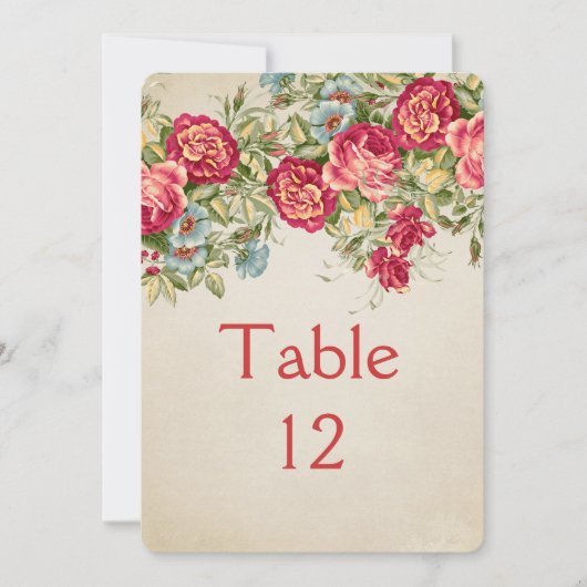Bloom Rozen Tafelkaart Kaart (Voorkant)