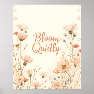 Bloom Rustig Inspirerend Citaat Typografie Poster