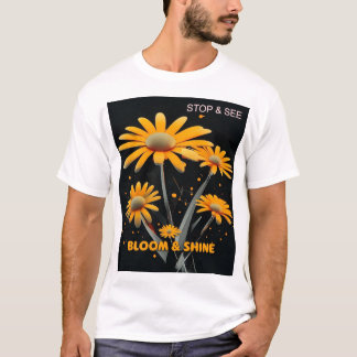 Bloom & Shine: Floral Serenity T-shirt
