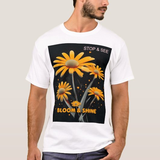 Bloom & Shine: Floral Serenity T-shirt (Voorkant)