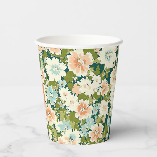 Bloom Sip Paper Cup Papieren Bekers (Achterkant)