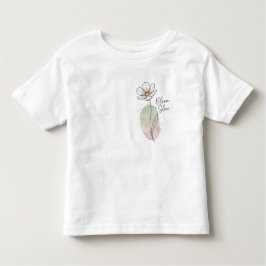 Bloom Slow Minimalist Floral Art Kinder Shirts