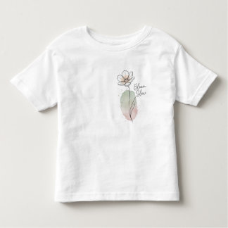 Bloom Slow Minimalist Floral Art Kinder Shirts
