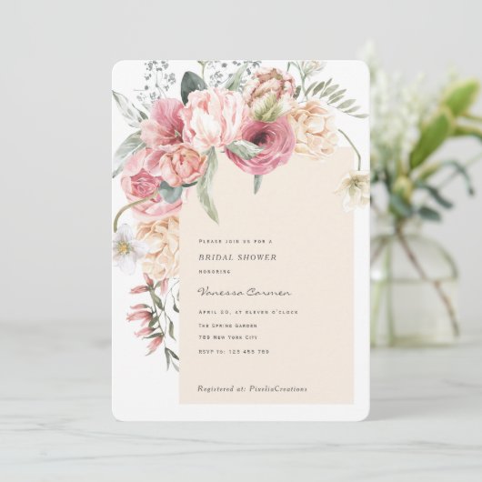 Bloom spring bloemen tuinbloem kaart (Staand voorkant)