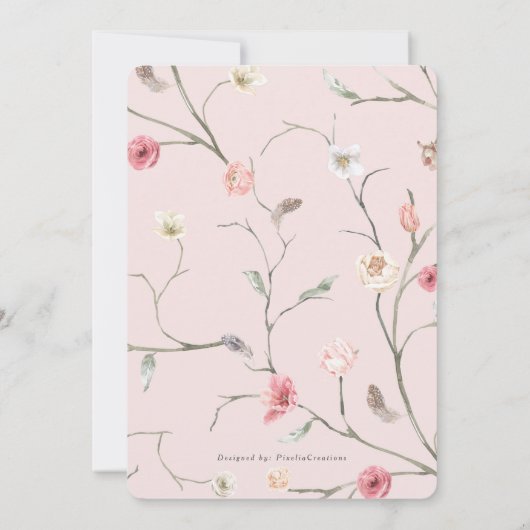 Bloom spring bloemen tuinbloem kaart (Achterkant)