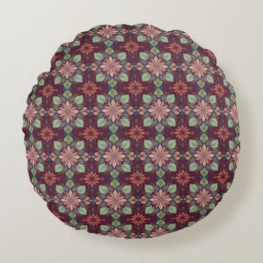 Bloom Tapestry Floral Rond Kussen (Voorkant)