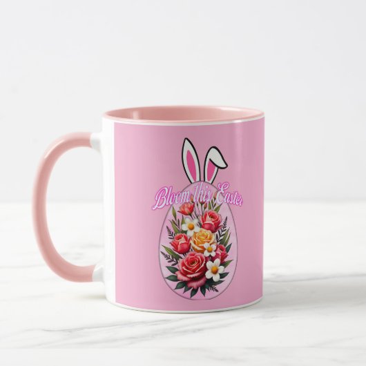 Bloom This Easter – Floral Easter Egg Art - caneca Mok (Links)