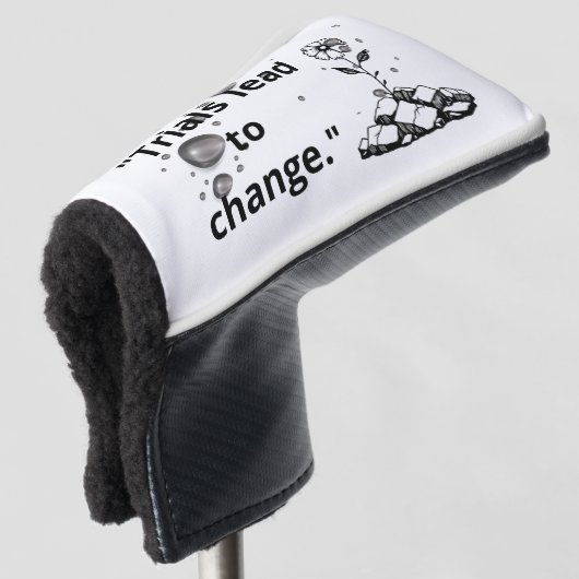 Bloom Through Trials – Strength from the Cracks Golfheadcover (3/4 voorkant)