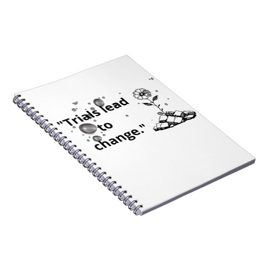 Bloom Through Trials – Strength from the Cracks Notitieboek (Rechterzijde)