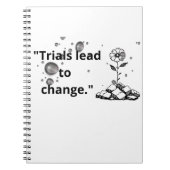 Bloom Through Trials – Strength from the Cracks Notitieboek (Voorkant)