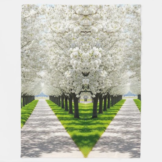 Bloom Trail Dreams - Tranquil Pathway Fleece Deken (Voorkant)