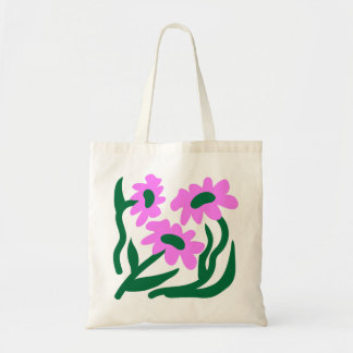 Bloom Trio – Modern Minimalistische Bloem Tote Bag