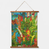  Bloom Tropische Wildbloemen Hangend Wandkleed (Voorkant)