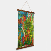  Bloom Tropische Wildbloemen Hangend Wandkleed (Gebogen)