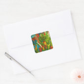 Bloom Tropische Wildbloemen Vierkante Sticker (Envelop)