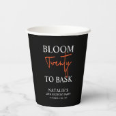 Bloom Twenty to Bask I Black Volwassen Verjaardags Papieren Bekers (Achterkant)