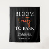 Bloom Twenty to Bask I Black Volwassen Verjaardags Wandkleed (Voorkant)