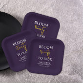 Bloom Twenty to Bask I Violet Volwassen Verjaardag Papieren Bordje