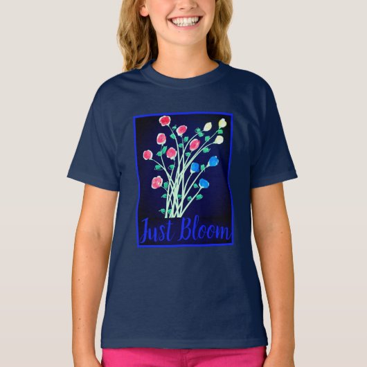 Bloom typografie t-shirt (Voorkant)