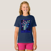 Bloom typografie t-shirt (Voorkant volledig)