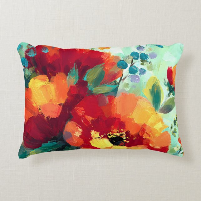 Bloom Vibrant Bloementuin Accent Kussen (Voorkant)