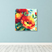 Bloom Vibrant Bloementuin Canvas Afdruk (Insitu (Houten vloer))