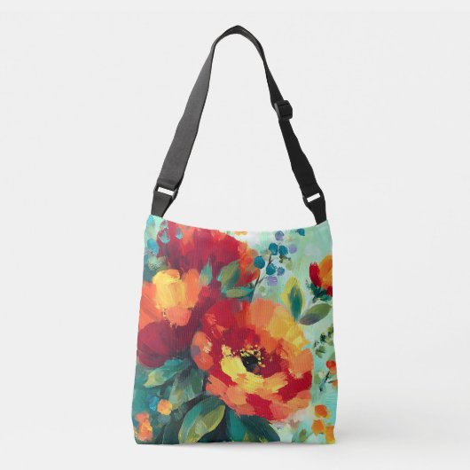 Bloom Vibrant Bloementuin Crossbody Tas (Voorkant)
