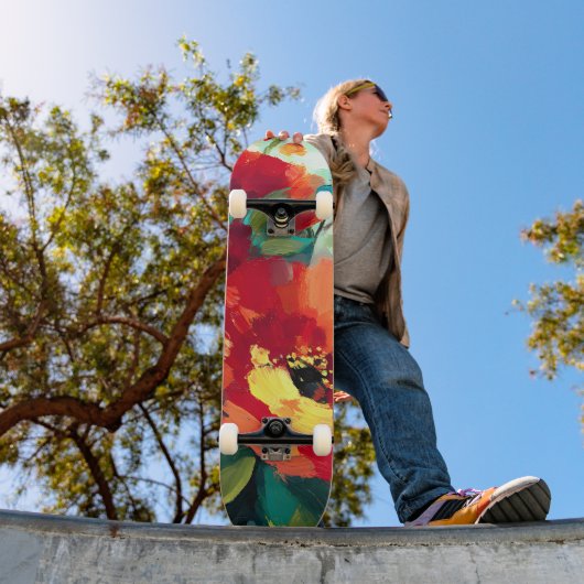 Bloom Vibrant Bloementuin Persoonlijk Skateboard (Buiten 1)