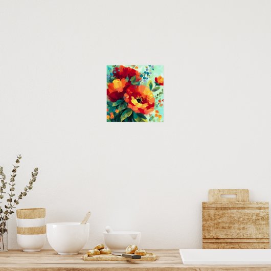 Bloom Vibrant Bloementuin Poster (Keuken)