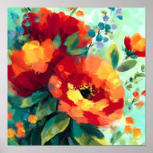 Bloom Vibrant Bloementuin Poster (Voorkant)