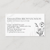 Bloom & Vlaanderen: een fijn kunstontwerp Visitekaartje (Achterkant)