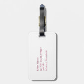 Bloom Voyage Bagage Label - Witte Bloemheldere Too (Achterkant verticaal)
