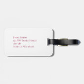 Bloom Voyage Bagage Label - Witte Bloemheldere Too (Achterkant horizontaal)