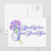 Bloom waar God jou Plant 2 Briefkaart (Voorkant / Achterkant)