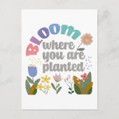 Bloom waar je bent geplant briefkaart (Voorkant)