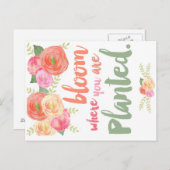 Bloom waar je bent geplant briefkaart (Voorkant / Achterkant)