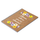 Bloom waar je bent geplant (burlap) notitieboek (Linkerzijde)