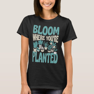 Bloom waar je bent geplant, Cute Trendy Zen Garden T-shirt