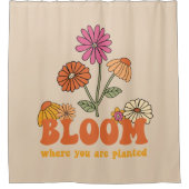 Bloom waar je bent geplant douchegordijn (Voorkant)
