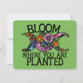Bloom waar je bent geplant feestdagenkaart (Voorkant)