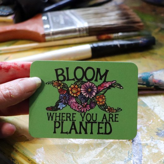 Bloom waar je bent geplant feestdagenkaart