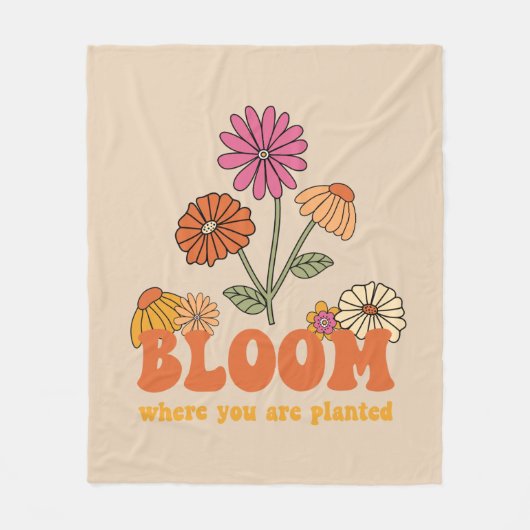 Bloom waar je bent geplant fleece deken (Voorkant)