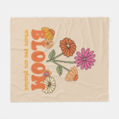 Bloom waar je bent geplant fleece deken (Voorkant (Horizontaal))