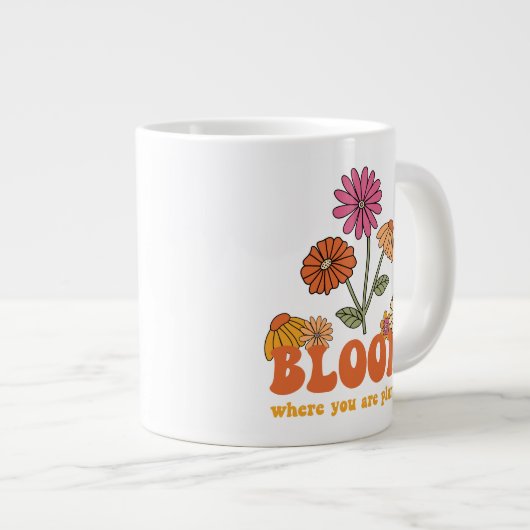 Bloom waar je bent geplant grote koffiekop (Voorkant rechts)