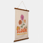 Bloom waar je bent geplant hangend wandkleed (Gebogen)