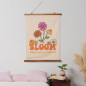 Bloom waar je bent geplant hangend wandkleed (Slaapkamer)